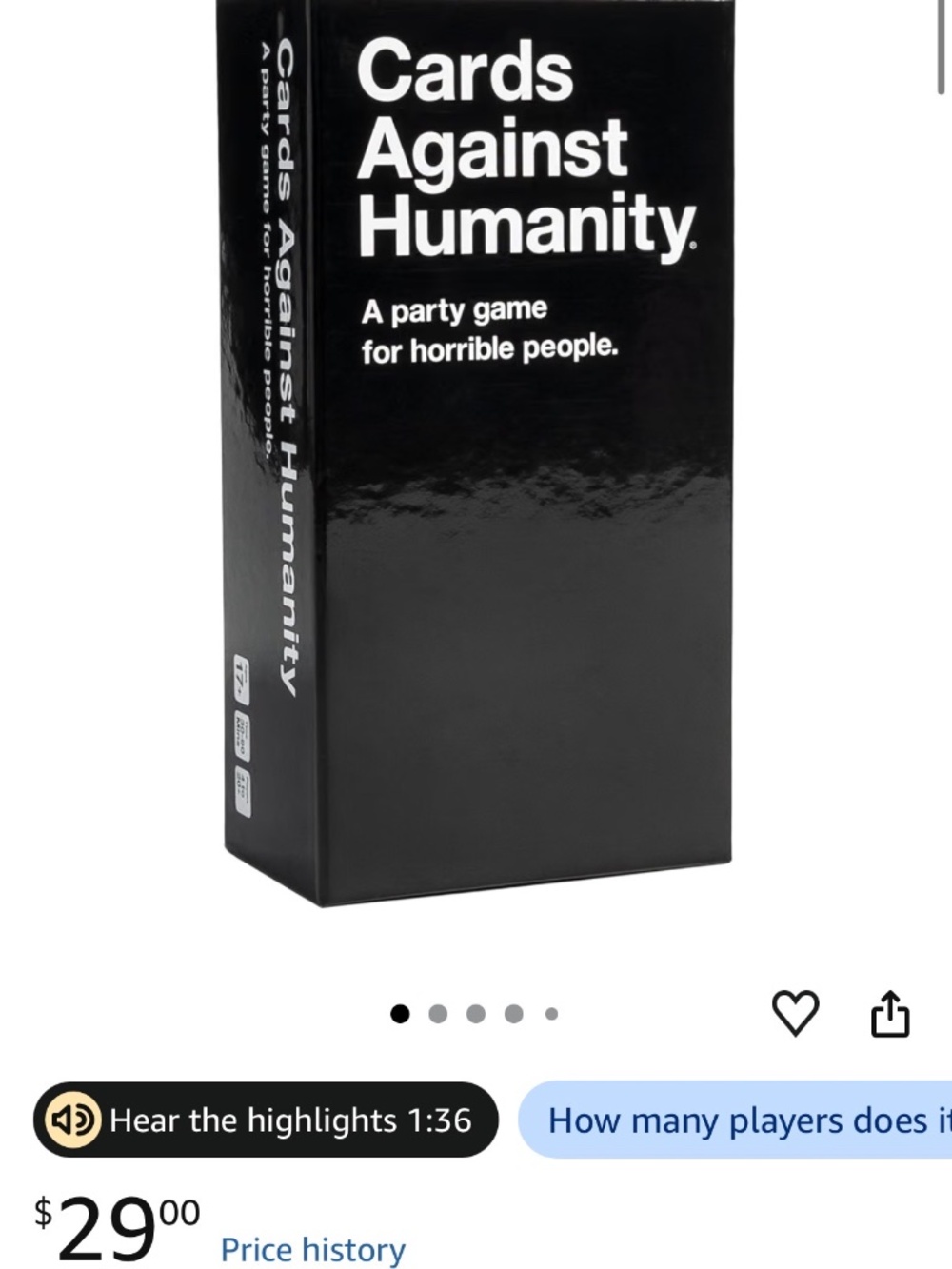 Cards Against Humanity game